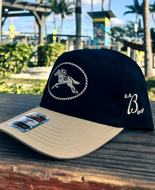 Bradleys Equestrian Race Horse Cap (Tan/Black)