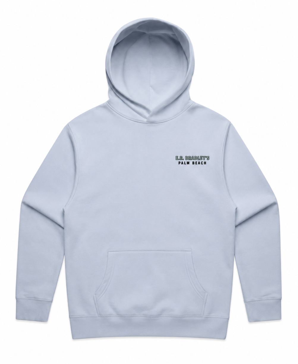 E.R. Bradleys Hula Powder blue hoodie