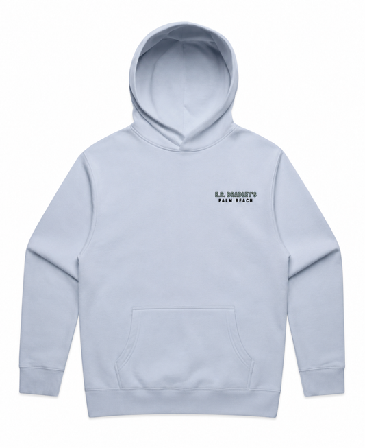 E.R. Bradleys Hula Powder blue hoodie